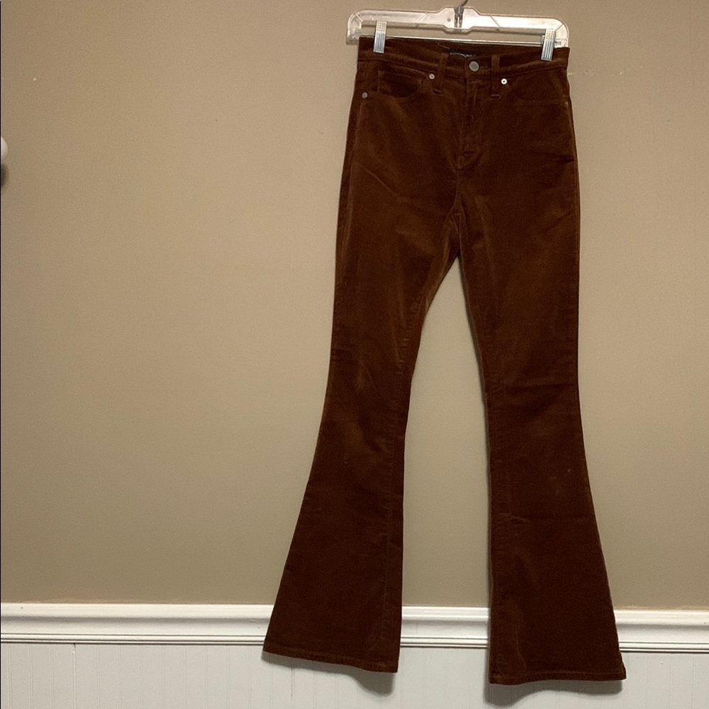 Banana Republic Women’s High-Rise Flare Corduroy New Brownie Size 26P Pants NWOT